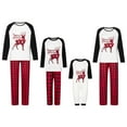 thumbnail image 1 of MIPREWUY Christmas Family Pajamas Matching Set Elk Print Long Sleeve Tops and Plaid Pants Loungewear Soft Sleepwear, 1 of 10