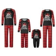 thumbnail image 1 of MIPREWUY Christmas Family Pajamas Matching Set Letter Santa Hat Print Long Sleeve Tops and Plaid Pants Sleepwear, 1 of 10