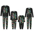thumbnail image 1 of MIPREWUY Christmas Pajamas for Family Colorful String Lights Print Long Sleeve Tops + Pants Set Sleepwear Loungewear, 1 of 10