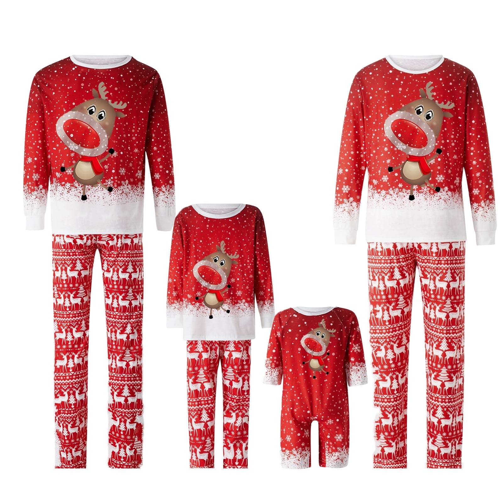 MIPREWUY Family Matching Christmas Pajamas, Baby Romper/Pet Clothes
