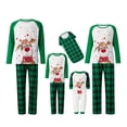 thumbnail image 1 of MIPREWUY Family Matching Christmas Pajamas Sets Long Sleeve Elk Print Tops + Plaid Pants or Long Sleeve Patchwork Jumpsuit, 1 of 11