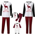 thumbnail image 1 of MIPREWUY Family Xmas Matching Pajamas Set, Reindeer Plaid Printed Family Sleepwear, Christmas Cozy Nightwear Set, 1 of 10
