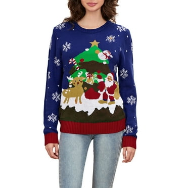 MIPREWUY Women Cute Christmas Sweaters Casual Comfy Warm Long Sleeve Pullover Basic Knitwear for Fall Streetwear