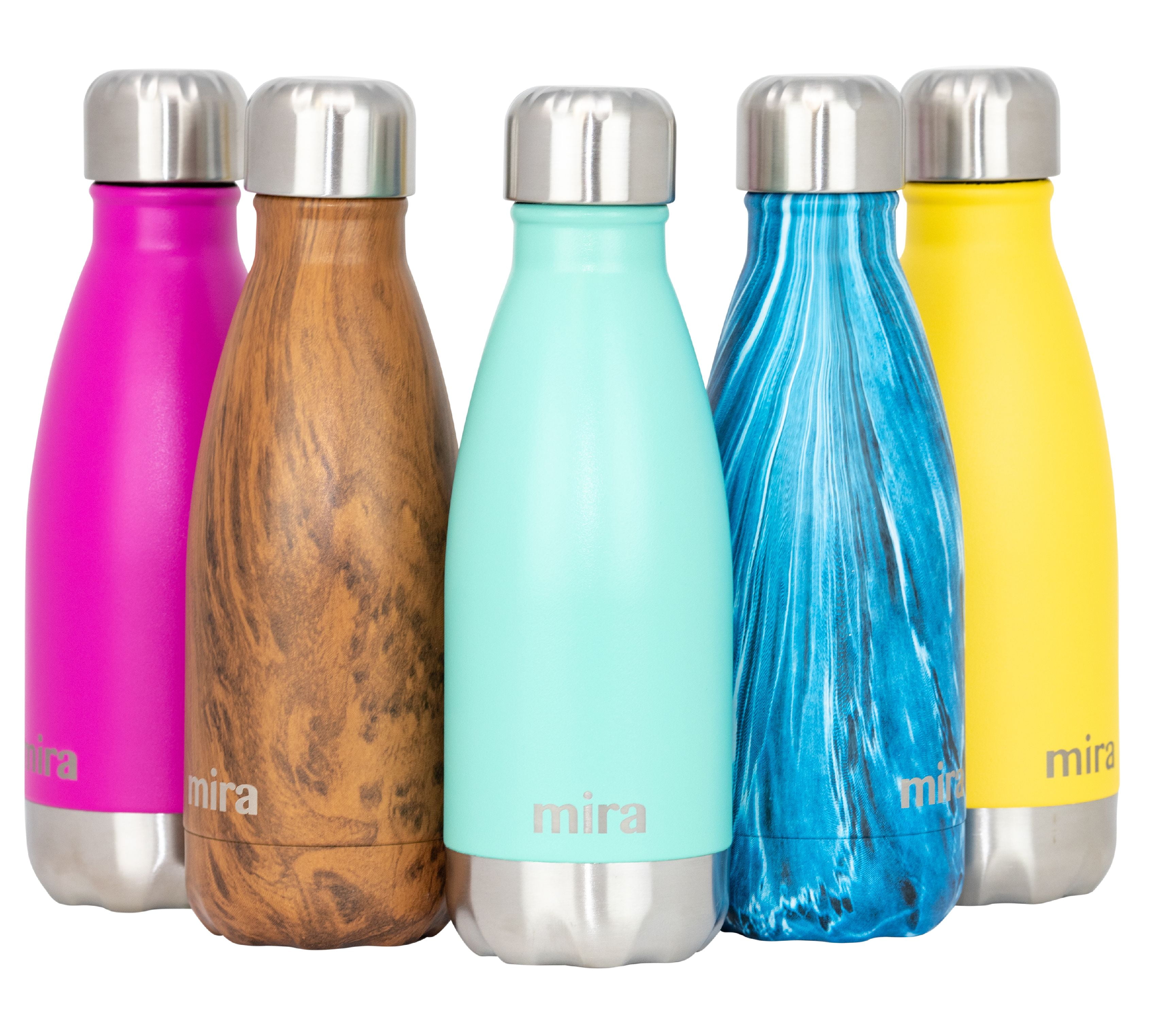 MIRA Stainless Steel Vacuum Insulated Water Bottle | Leak-proof Double  Walled Cola Shape Bottle | Keeps Drinks Cold for 24 hours & Hot for 12  hours 