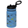 thumbnail image 1 of MIRA 12oz Insulated Kids Water Bottle with Straw Lid & Handle, Stainless Steel, Dinosaurs, 1 of 6