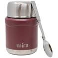 thumbnail image 1 of MIRA Thermos for Hot Food & Soup - 15 oz Insulated Food Jar with Foldable Spoon - Leak Proof Stainless Steel Thermal Storage Lunch Container, Canteen, Double Walled, Red Cherry, 1 of 7