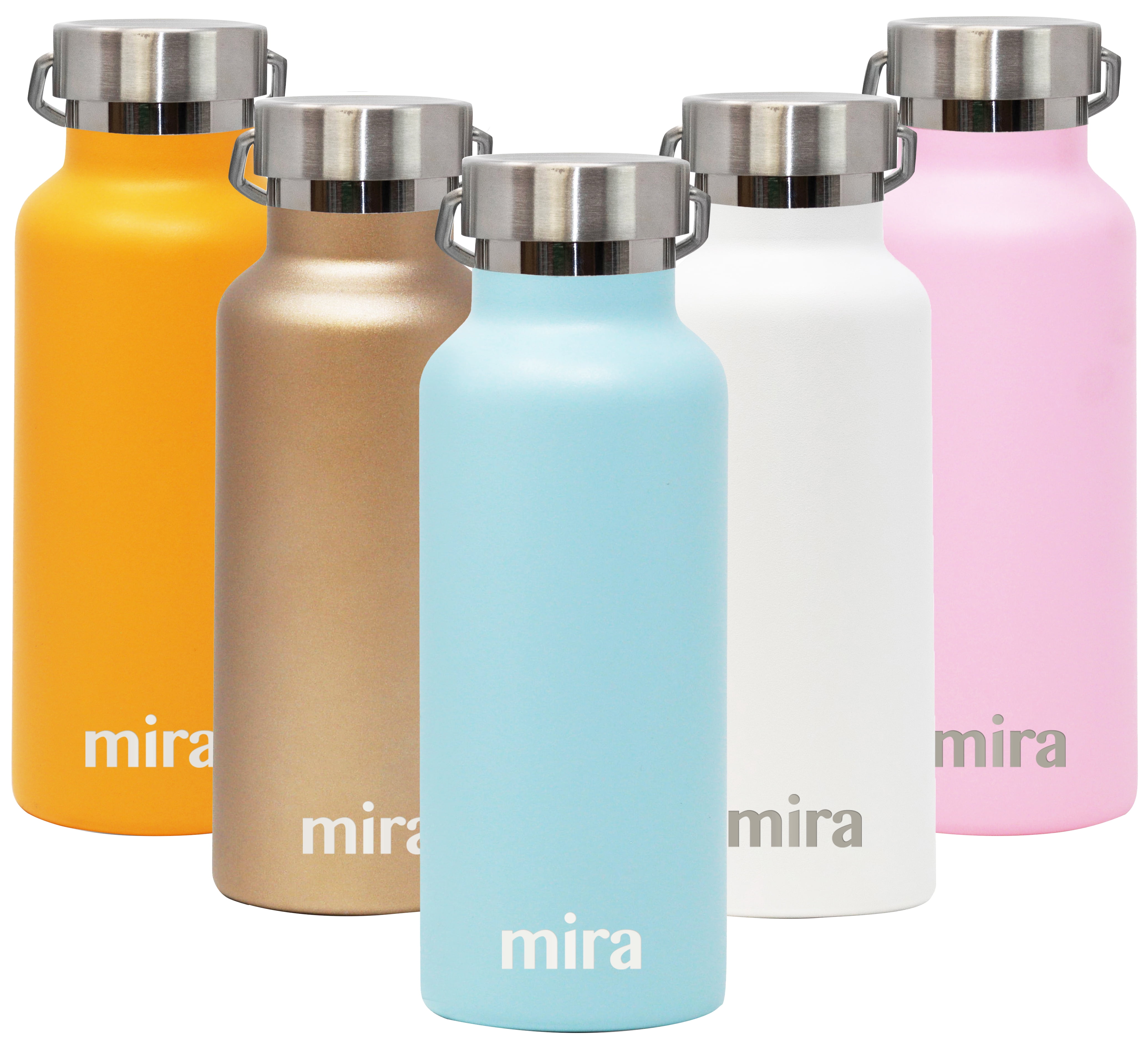 MIRA 17oz Alpine Stainless Steel Vacuum Insulated Water Bottle with 2 ...