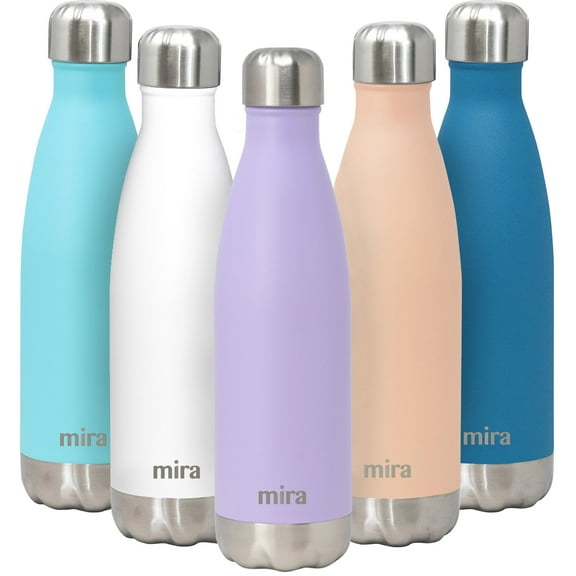 MIRA 17oz Stainless Steel Vacuum Insulated Water Bottle, Leak-Proof Double Walled Cola Shape, Lavender Violet