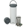 thumbnail image 1 of MIRA 18oz Insulated Tea Infuser Bottle, Stainless Steel Travel Thermos Mug, White, 1 of 9