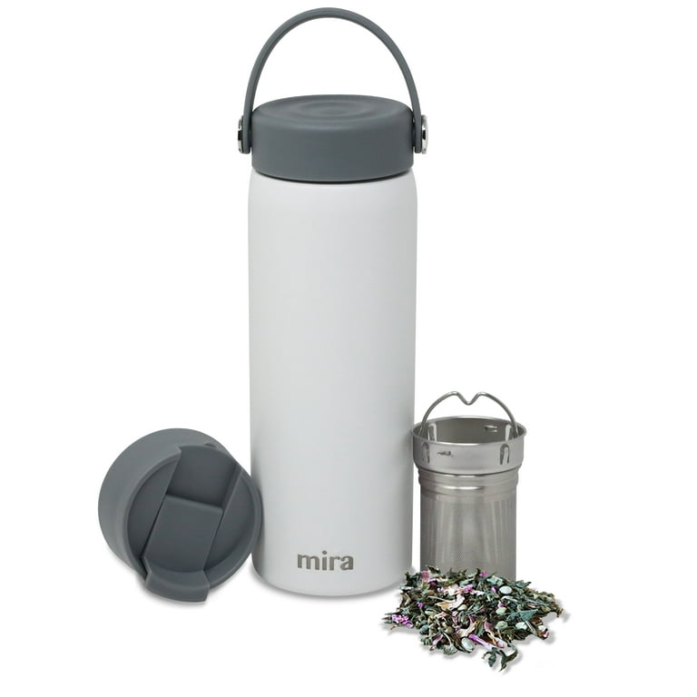 MIRA 18oz Insulated Tea Infuser Bottle, Stainless Steel Travel