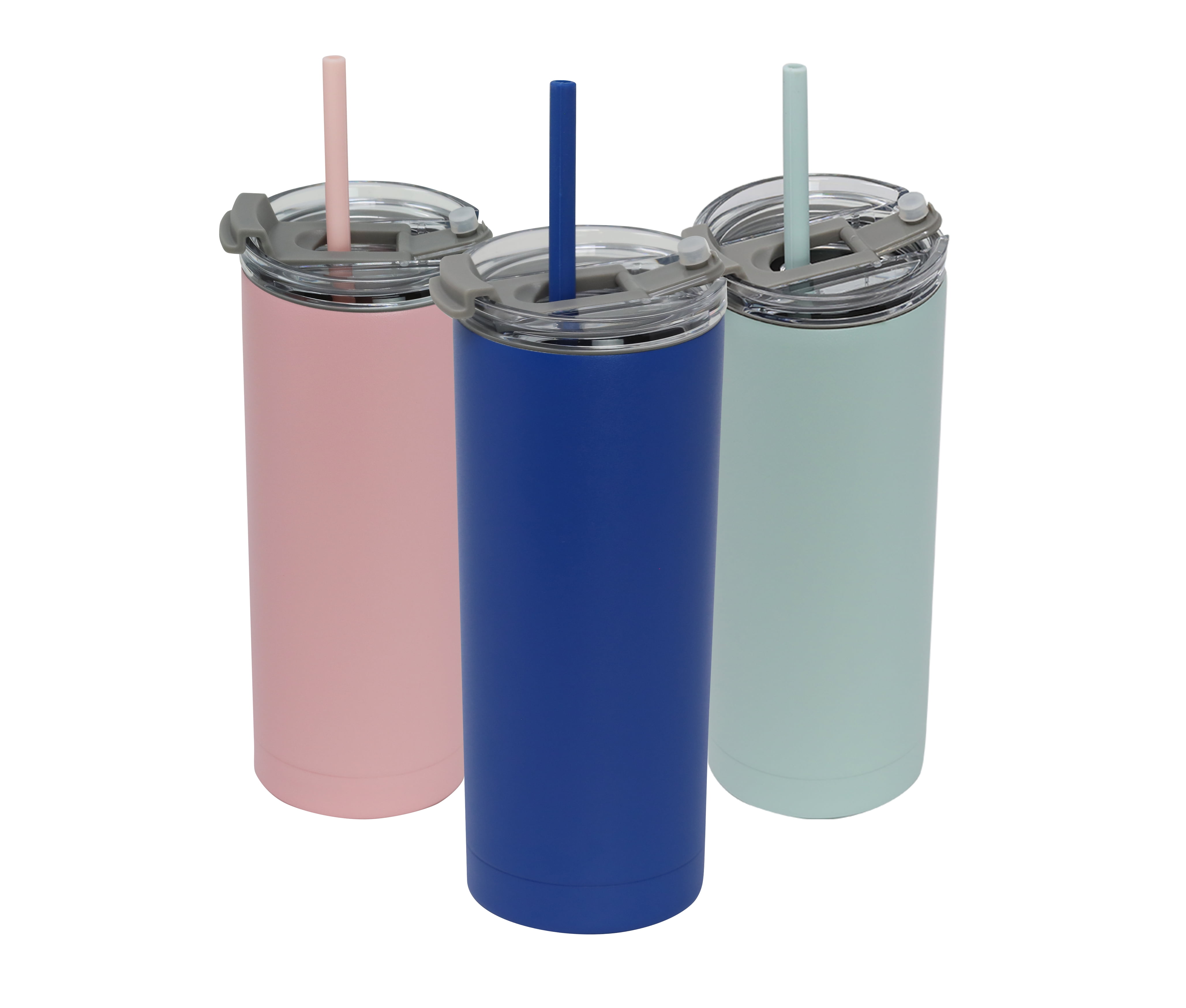 MIRA 20oz Modern Tumbler with Straw and Flip Lid, Stainless Steel