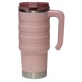 thumbnail image 1 of MIRA 24 oz Stainless Steel Insulated Travel Car Mug - Spill Proof Twist On Flip Lid & Easy to Hold Handle - Double Wall Vacuum Insulated Coffee & Tea Mug Keeps Hot or Cold - Punch, 1 of 7