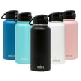 thumbnail image 1 of MIRA 32 oz Insulated Stainless Steel Water Bottle Thermos Flask, One Touch Spout Lid Cap, Black, 1 of 7