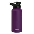 thumbnail image 1 of MIRA 32 oz Stainless Steel Insulated Sports Water Bottle - Hydro Metal Thermos Flask Keeps Cold for 24 Hours, Hot for 12 Hours - BPA-Free Spout Lid Cap - Iris, 1 of 8