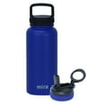 thumbnail image 1 of MIRA 32 oz Stainless Steel Vacuum Insulated Wide Mouth Water Bottle - 2 Caps - Thermos Keeps Cold for 24 hours, Hot for 12 hours - Double Wall Hydro Travel Flask, Blue, 1 of 7