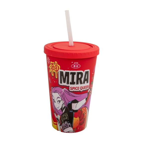 MIRA Leak-Proof 16oz Red Water Bottle with Straw Lid