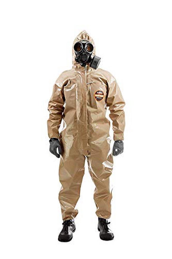 MIRA SAFETY Suit Disposable Protective Coverall with Hood and Elastic Cuff