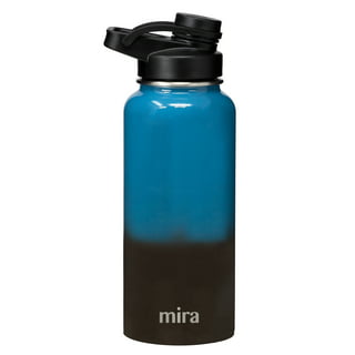 Mueller Sports Medicine Quart Water Bottle With Straw - Natural/Black