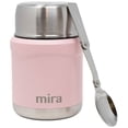 thumbnail image 1 of MIRA Thermos for Hot Food & Soup - 15 oz Insulated Food Jar with Foldable Spoon - Leak Proof Stainless Steel Thermal Storage Lunch Container, Canteen, Double Walled, Rose Pink, 1 of 7