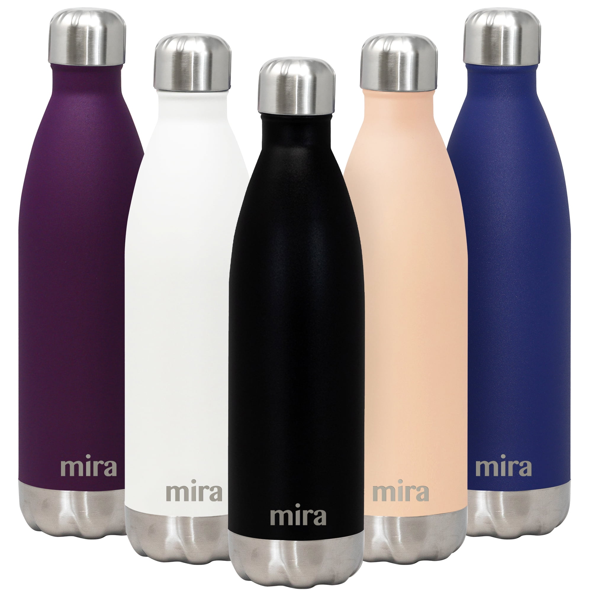 MIRA Alpine Stainless Steel Vacuum Insulated Water Bottle with 2 Lids,  Sports Thermos Flask Keeps Cold 24 Hours, Hot 12 Hours, Reusable Hydro  Bottle 