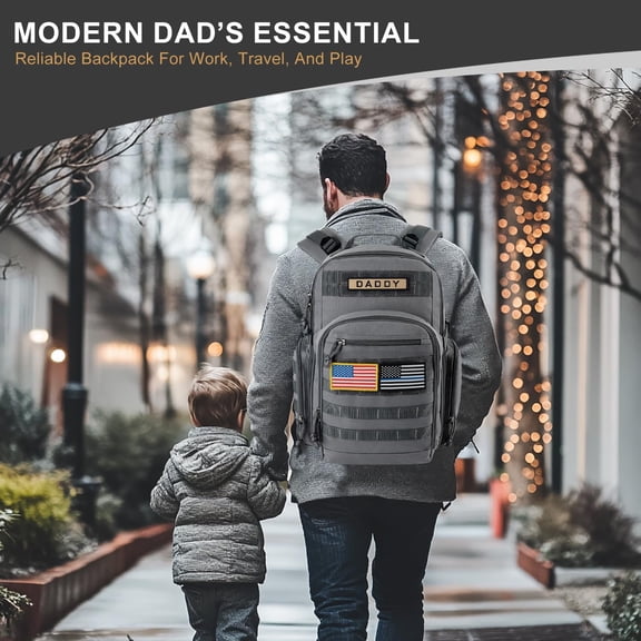 MIRACOL Diaper Bag Backpack for Dad: 900D Military-Grade Backpack with 16+ compartments - 40L XL Capacity Fits 15+ Diapers & 3 Bottles - Heavy-Duty Daddy Baby Bag for Travel & Outdoor