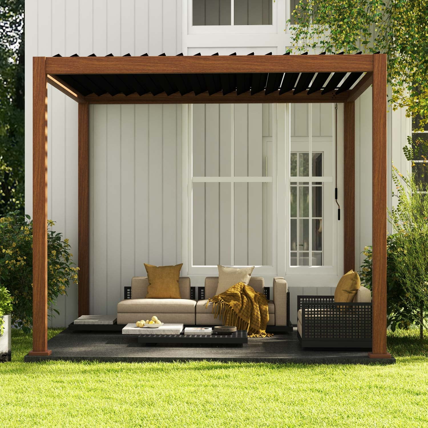 Mirador 111S Outdoor Steel Patio Pergola 10