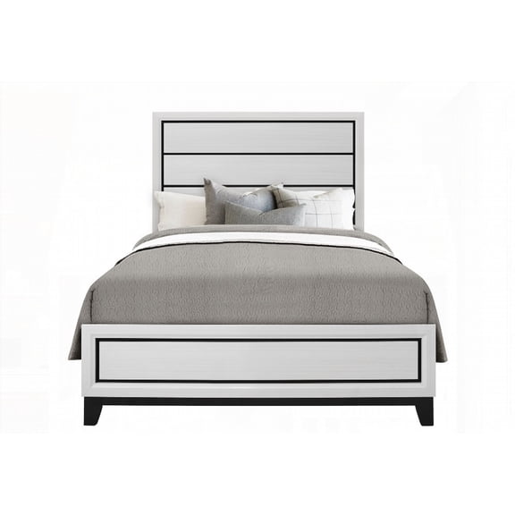 Restonic MIRAGE WHITE FULL BED|Panel Style Headboard,Sturdy Construction