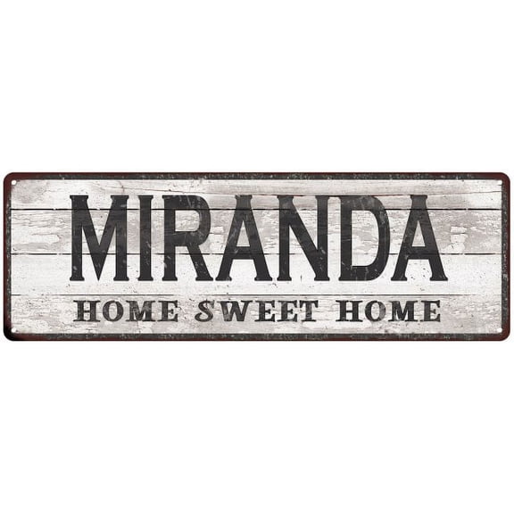MIRANDA Home Sweet Home Country Look 6x18 Metal Sign 106180045710
