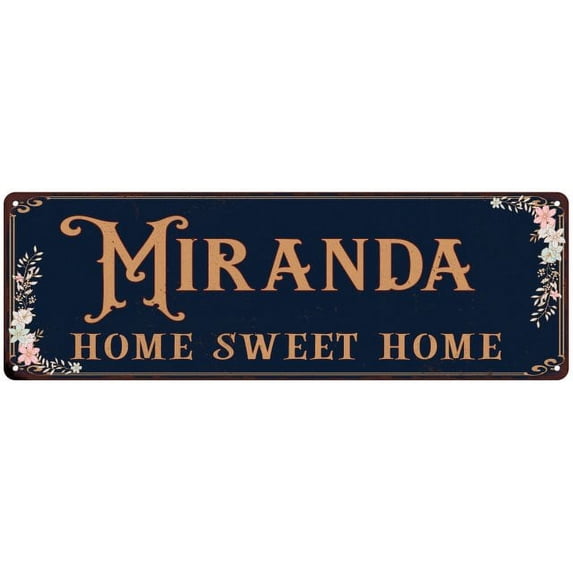 MIRANDA Home Sweet Home Victorian Look 8x24 Metal Sign 108240046710