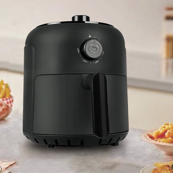 MIRASTON 2.8QT Mini Air Fryer Compact Digital, Adjustable Temp & Timer, Black