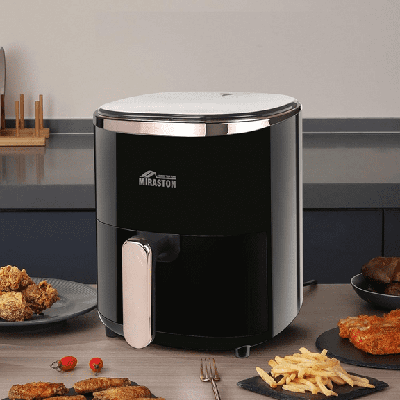 MIRASTON 3.6QT Compact Air Fryer with 9-in-1 Presets, Digital Touchscreen, Black