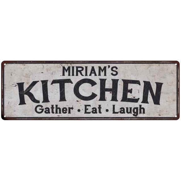 MIRIAM's Kitchen Gift Rustic Chic Decor Gift 6x18 Sign 206180051439