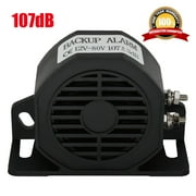 MIRKOO Backup Alarm, 107dB 12V-80V DC Waterproof Industrial Heavy-duty Backup Reverse Warning Alarm with Super Loud Beeper Tone for Truck Van Freight Car Lorry Heavy Vehicles