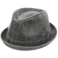 thumbnail image 1 of MIRMARU Men's Denim Washed Cotton Casual Vintage Style Fedora Sun Hat, 1 of 5