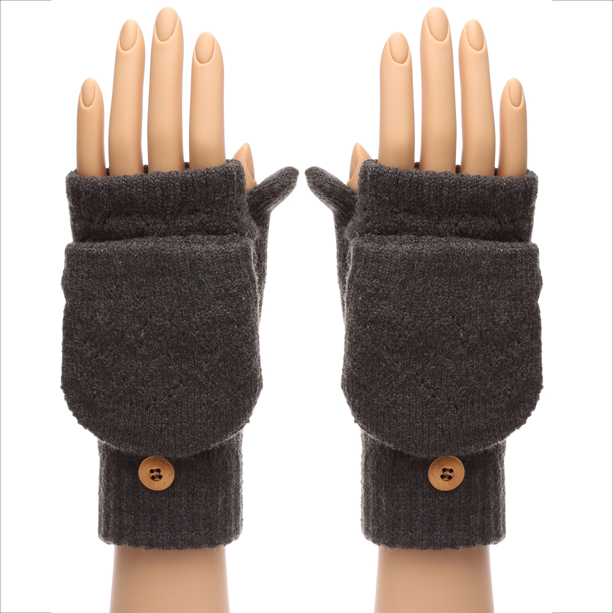 Ice Fishing Gloves Convertible Mittens Flip Fingerless Mitt with Thinsulate  3