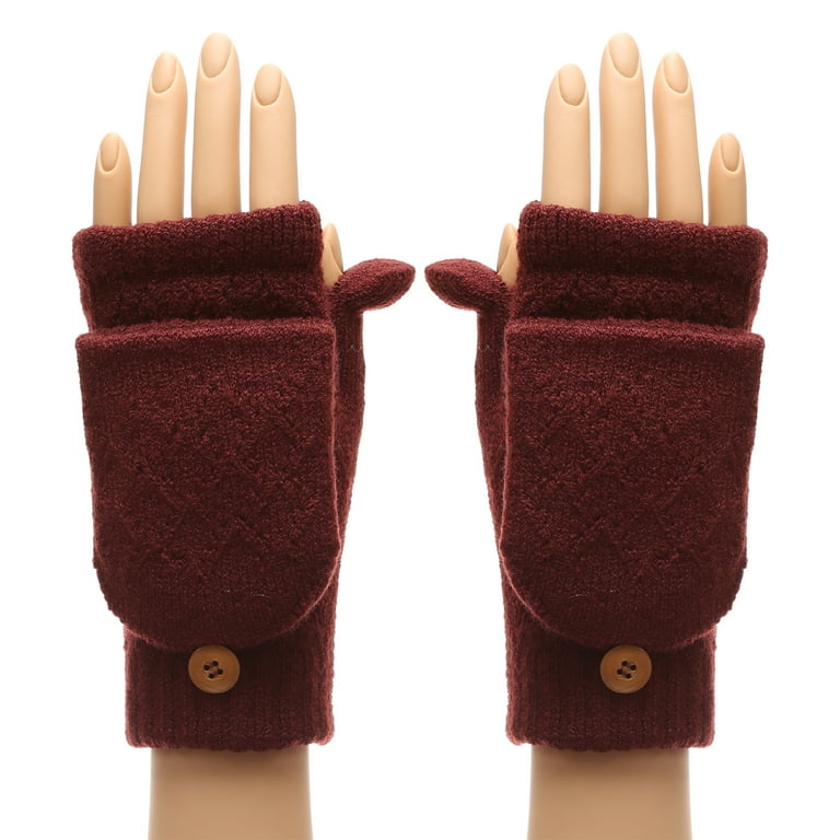 Ice Fishing Gloves Convertible Mittens Flip Fingerless Mitt with Thinsulate  3