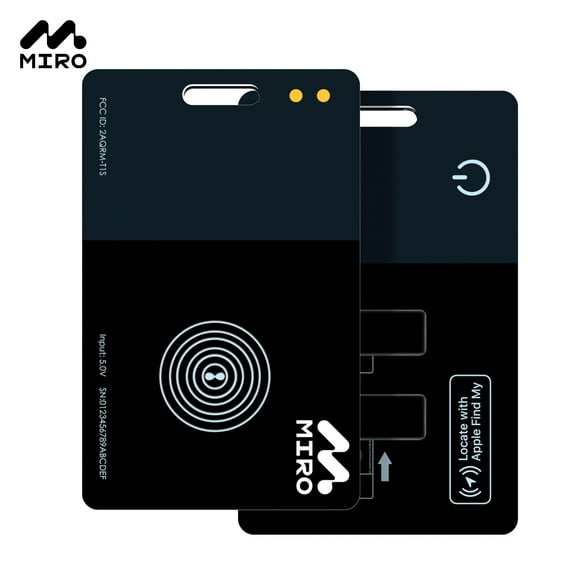 MIRO TIS Smart Tracker: Apple Find My Integration, Global Tracking, Anti - Loss for Wallets/Keys/Luggage | Ultra - Thin, NFC Recovery & Safe Charging