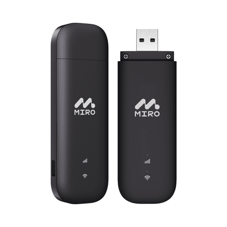 MIRO UFI 4G LTE USB WiFi Dongle: Plug & Play Portable Hotspot, 150Mbps Speed, Dual SIM/SD Slots