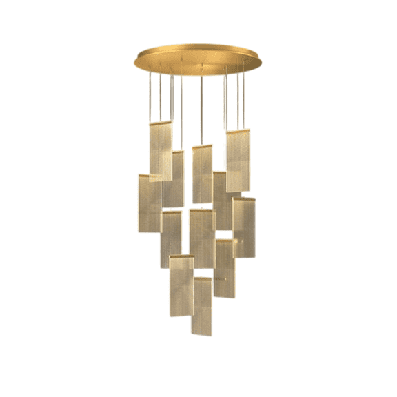 MIRODEMI Luxury modern LED chandelier for staircase, lobby, living room, stairwell - 12  Lights