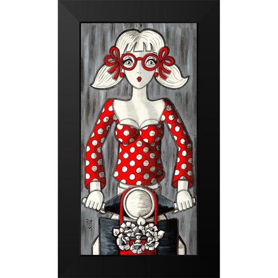 MIROTA 9x14 Black Modern Framed Museum Art Print Titled - Petite Vespa