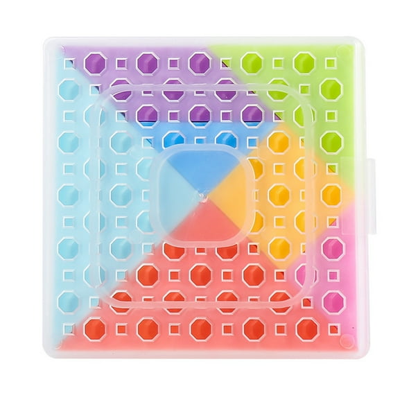 MIRROR 1 Set Tangram Puzzle Hands-on Ability Bright Colors Lightweight Parent-children Interactive Jigsaw Tangram Toy for Kindergarten
