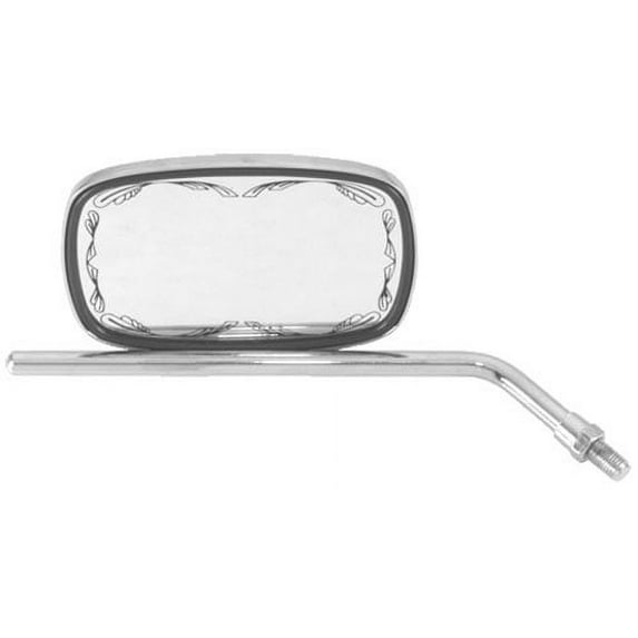Emgo - 20-21715 - Universal Scrolled Mirror, No Brand - 10Mm Thread - Either