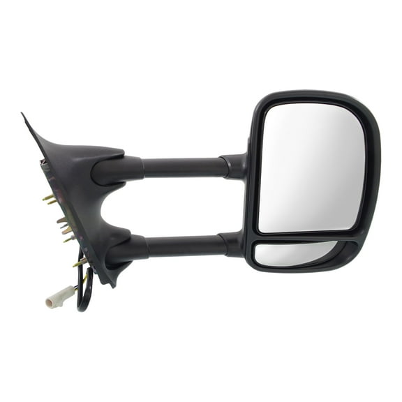 MIRROR Compatible For 1999-2007 Ford F-250 Super Duty F-350 Right Passenger Towing Power Glass Textured Black
