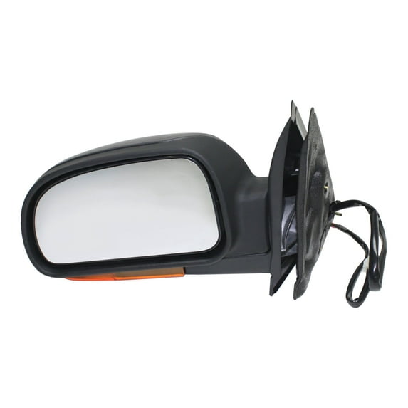 MIRROR Compatible For 2002-2007 Chevrolet Trailblazer GMC Envoy Left Driver Heated Power Glass In-housing Signal Light Textured Black