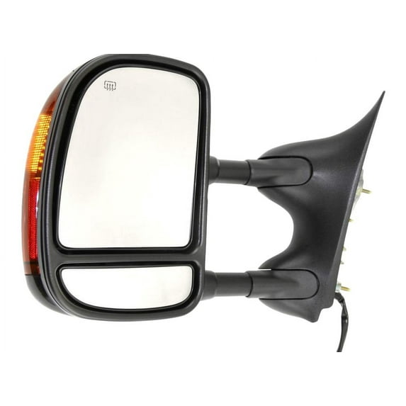 MIRROR Compatible For 2002-2007 Ford F-250 Super Duty F-350 Left Driver Towing Heated Power Glass In-housing Signal Light Paintable