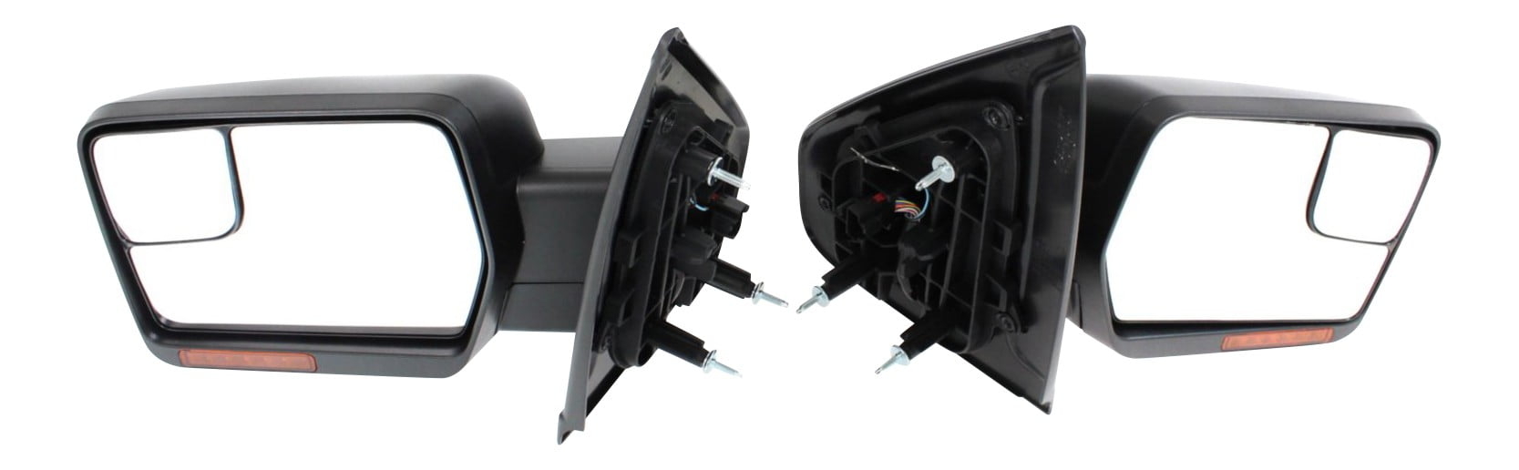 Garage-Pro ミラー FORD F-SERIES SUPER DUTY 2008-2009 RH パワー 牽引力 折りたたみ式 加熱 メモリと信号灯付き 自動拡張キャップ 2個 (クローム/塗装可能) Garage-Pro ミラー 2004-2008 フォード F-150 パワー対応 手動