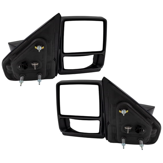 MIRROR Compatible For 2006 Lincoln Mark LT 2004-2012 Ford F-150 Left Driver and Right Passenger Towing Power Glass Textured Black