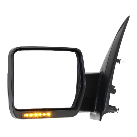 MIRROR Compatible For 2009-2010 Ford F-150 Left Driver Heated Power Glass Folding In-housing Signal Light With memory Chrome