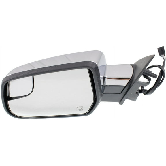 MIRROR Compatible For 2010-2017 Chevrolet Equinox GMC Terrain Left Driver Heated Power Glass Chrome