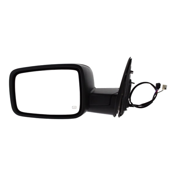 MIRROR Compatible For 2011-2012 Ram 1500 2010 Dodge 2500 Left Driver Heated Power Glass In-housing Signal Light Textured Black